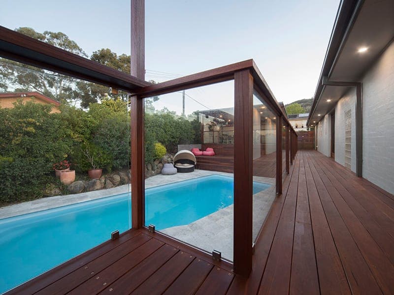 Glass with timber frame
