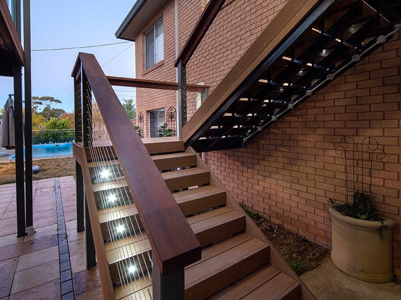Boxed Stairs using Composite Decking